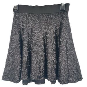 NWT YOU Black Sequin High Waisted Sparkle Skirt s/m small medium